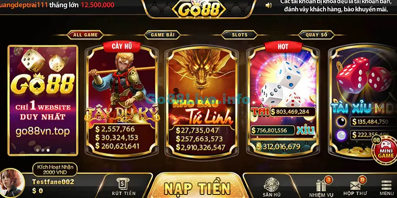 Lý giải sức hấp dẫn của sảnh game nổ hũ go88