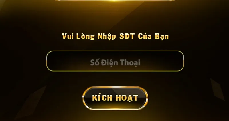 Nhập số điện thoại để bảo mật tài khoản go88